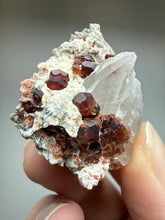 Load image into Gallery viewer, High-Grade Naturally Faceted Red Spessartine Garnet on Matrix — Skardu, Pakistan