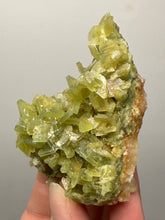 Load image into Gallery viewer, High-Grade Green Heulandite on Peach Stilbite Crystal Cluster | Deccan Traps, Maharashtra, India | Collector Mineral Specimen