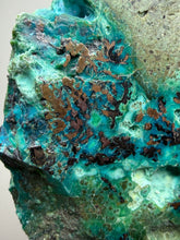 Load image into Gallery viewer, 6” Polished Native Copper in Chrysocolla — Display Specimen (Indonesia)