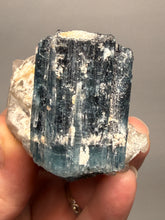 Load image into Gallery viewer, Blue Cap Tourmaline on Quartz Specimen – Pakistan