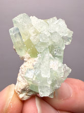 Load image into Gallery viewer, Luminous Mint Apophyllite with Glittering Druzy Sugar Quartz – India