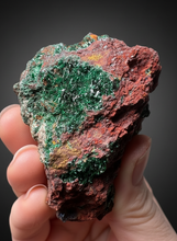 Load image into Gallery viewer, Brochantite Collector Mineral Specimen – Vivid Green Copper Crystals from Morocco
