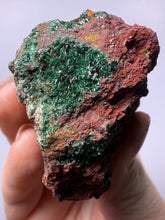 Load image into Gallery viewer, Brochantite Collector Mineral Specimen – Vivid Green Copper Crystals from Morocco