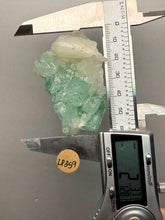Load image into Gallery viewer, High-Grade Gemmy Green Apophyllite on White Stilbite | Deccan Traps, Maharashtra, India