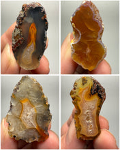 Load image into Gallery viewer, Lot of 4 Small Malawi Agate Halves – Polished Rare Colorful Collector Specimens