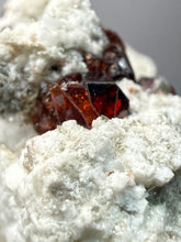 Load image into Gallery viewer, High-Grade Naturally Faceted Red Spessartine Garnet on Matrix — Skardu, Pakistan