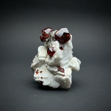 Load image into Gallery viewer, High-Grade Naturally Faceted Red Spessartine Garnet on Matrix — Skardu, Pakistan