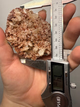 Load image into Gallery viewer, Shiny Peach Stilbite on Druzy Red Heulandite – High-Grade Collector Mineral Specimen from India