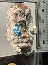 Load image into Gallery viewer, Rare Electric Blue Cavansite on Druzy Matrix – Collector Mineral Specimen | India