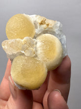 Load image into Gallery viewer, Rare Botryoidal Yellow Fluorite on Quartz Matrix Collector Mineral Specimen – Maharashtra, India