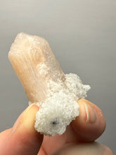 Load image into Gallery viewer, Gemmy Stilbite Crystals on Volcanic Stalactite — Deccan Traps, Maharashtra, India