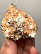 Load image into Gallery viewer, Peach Druzy Heulandite on Matrix – India | Rare Peach Crystal Mineral Specimen for Collectors & Display