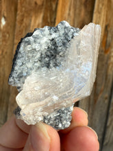 Load image into Gallery viewer, Pink Gem Heulandite on Clear Apophyllite and Clear Heulandite • Maharashtra, India