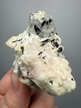 Load image into Gallery viewer, Dark Green Cap Stak Nala Tourmaline and Aquamarine on Cleavelandite Matrix – Haramosh Mountains, Pakistan