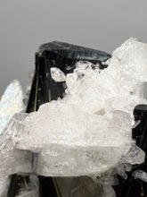 Load image into Gallery viewer, Blue Cap on Dark Green Stak Nala Tourmaline on Cleavelandite on Matrix – Haramosh Mountains, Pakistan
