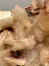 Load image into Gallery viewer, Shiny Peach Stilbite on Druzy Red Heulandite – High-Grade Collector Mineral Specimen from India
