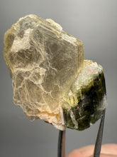 Load image into Gallery viewer, Dark Green Cap Stak Nala Tourmaline and Cleavelandite – Haramosh Mountains, Pakistan | Thumbnail Specimen