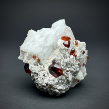 Load image into Gallery viewer, High-Grade Naturally Faceted Red Spessartine Garnet on Matrix — Skardu, Pakistan