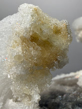 Load image into Gallery viewer, RARE COMBO Moroccan Ram’s Horn Selenite (Gypsum) with Yellow Botryoidal Fluorite Display Specimen