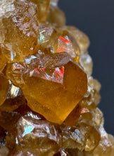 Load image into Gallery viewer, Hessonite Garnet Cluster on Matrix – Natural Collector Specimen from Pakistan | High-Grade Orange-Red Garnet Crystals