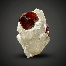 Load image into Gallery viewer, High-Grade Naturally Faceted Red Spessartine Garnet on Matrix — Skardu, Pakistan