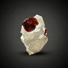 Load image into Gallery viewer, High-Grade Naturally Faceted Red Spessartine Garnet on Matrix — Skardu, Pakistan