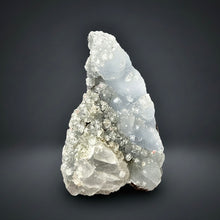 Load image into Gallery viewer, Druzy Chalcedony Stalactite with Druzy Clear Apophyllite & Optical Calcite | Maharashtra, India