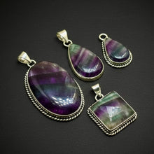 Load image into Gallery viewer, PENDANT | Fluorite | 925 Silver Plated