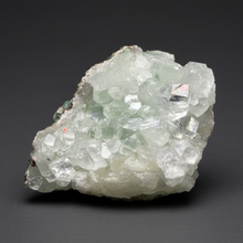 Load image into Gallery viewer, Light Mint Green “Disco Ball” Radial Apophyllite on Pink & Green Heulandite — Deccan Traps, India