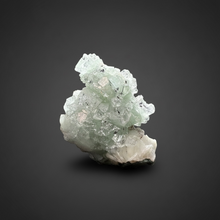 Load image into Gallery viewer, Gemmy Mine Green Radial Apophyllite on White Stilbite & Apophyllite | Deccan Traps, Maharashtra, India