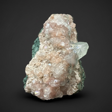 Load image into Gallery viewer, Pink Apophyllite on Red & Green Heulandite – Deccan Traps, Maharashtra, India