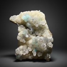 Load image into Gallery viewer, Blue-Green Chrysocolla in Botryoidal Chalcedony Cabinet Specimen | Indonesia