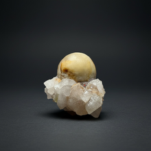 Load image into Gallery viewer, Rare Botryoidal Yellow Fluorite on Quartz Matrix Collector Mineral Specimen – Maharashtra, India