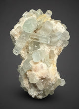 Load image into Gallery viewer, Light Mint Green Tourmaline on Matrix– Pegmatite Mineral Specimen from Pakistan