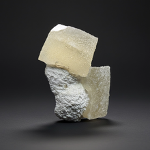 Load image into Gallery viewer, Rare Druzy Golden “Diamond” Calcite on Zeolite Matrix — Maharashtra, India | Collector Cabinet Specimen