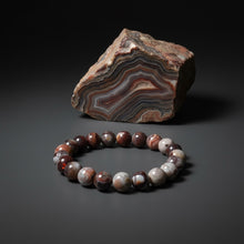 Load image into Gallery viewer, BRACELET | Mexican Red Crazy Lace Agate 8mm