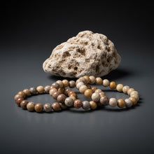 Load image into Gallery viewer, BRACELET Fossil Coral - MED 8MM Beads