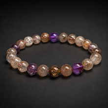 Load image into Gallery viewer, TRANSFORMATION BRACELET super 7 & Rutile - MED 8MM Beads