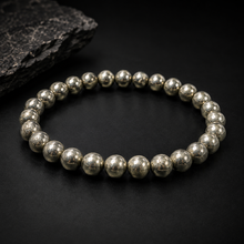 Load image into Gallery viewer, BRACELET Golden Iron Pyrite - SM 6MM Beads