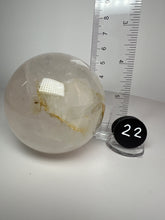 Load image into Gallery viewer, Dendrite Manganese Included Iron Oxide Quartz (Golden Healer) Sphere • RARE