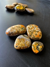 Load image into Gallery viewer, Bumblebee Jasper Agate Palm Stone from West Java, Indonesia • AAA High Grade