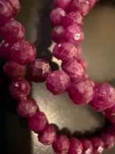 Load image into Gallery viewer, BRACELET Ruby - 4MM Faceted Beads