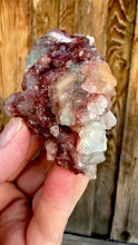 Load and play video in Gallery viewer, Red & Green Apophyllite + Peach Scolecite • RARE, High Grade • Maharashtra, India