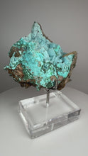Load and play video in Gallery viewer, Chrysocolla Druzy Botryoidal Stalactites Pseudomorph after Malachite on Matrix from Congo • Fine Mineral Collector’s Showpiece
