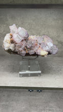 Load and play video in Gallery viewer, QR Code Fluorite with Druzy Chalcedony from Guizhou Province, China