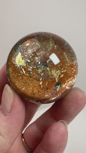 Load and play video in Gallery viewer, Garden Quartz Golden Rutile and/or Cubic Golden Pyrite Sphere • High Grade • RARE