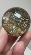 Load and play video in Gallery viewer, Garden Quartz Golden Rutile and/or Cubic Golden Pyrite Sphere • High Grade • RARE
