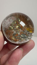 Load and play video in Gallery viewer, Garden Quartz Golden Rutile and/or Cubic Golden Pyrite Sphere • High Grade • RARE