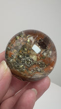 Load and play video in Gallery viewer, Garden Quartz Golden Rutile and/or Cubic Golden Pyrite Sphere • High Grade • RARE
