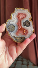 Load and play video in Gallery viewer, Agua Nueva Agate Nodule • High Grade Mineral Display Specimen • Mirror Polish